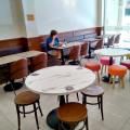 Killiney Cafe - Purvis | Product Seen: [Novum Side Chair, Tapioca Stool, Laminated Tabletop With ABS Edging, Phenolic Outdoor Table Top – Sq600 & Luther Table Base]
